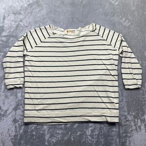 Mollusk California Striped Raglan Long Sleeve Crew Neck Top Size L Boho Beach